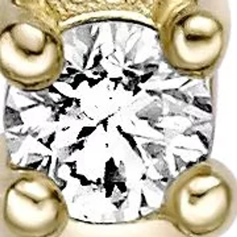 Lab Created 1/10 ct. t.w. Lab-Grown Diamond Hoop Earrings in Sterling Silver