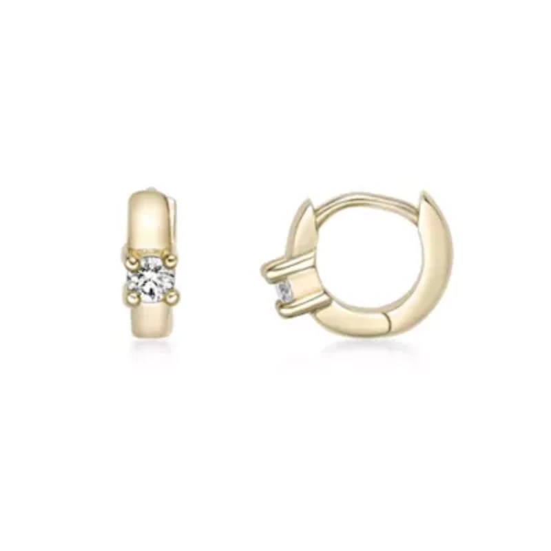 Lab Created 1/10 ct. t.w. Lab-Grown Diamond Hoop Earrings in Sterling Silver