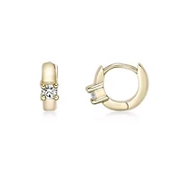 Lab Created 1/10 ct. t.w. Lab-Grown Diamond Hoop Earrings in Sterling Silver