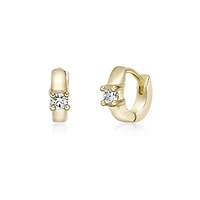 Lab Created 1/10 ct. t.w. Lab-Grown Diamond Hoop Earrings in Sterling Silver