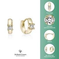 Lab Created 1/10 ct. t.w. Lab-Grown Diamond Hoop Earrings in Sterling Silver