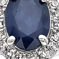 1 ct. t.w. Sapphire and 1/4 Diamond Ring Sterling Silver