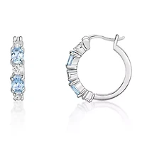 Women's Sterling Silver Huggie Earrings