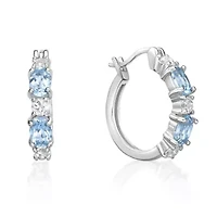 Women's Sterling Silver Huggie Earrings