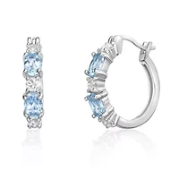 Women's Sterling Silver Huggie Earrings
