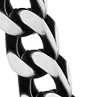 Stainless Steel 5 Millimeter Foxtail Chain Necklace with Two-Tone Black Ion Plating, 24 Inch