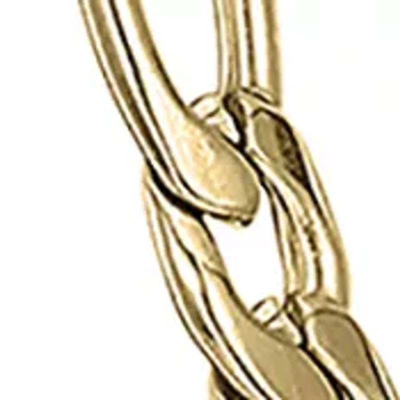 Stainless Steel 4 Millimeter Figaro Chain Necklace with Gold Tone Ion Plating, 24 Inch