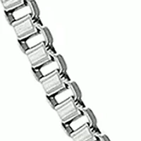 Stainless Steel 2 Millimeter Box Chain Necklace, 24 Inch