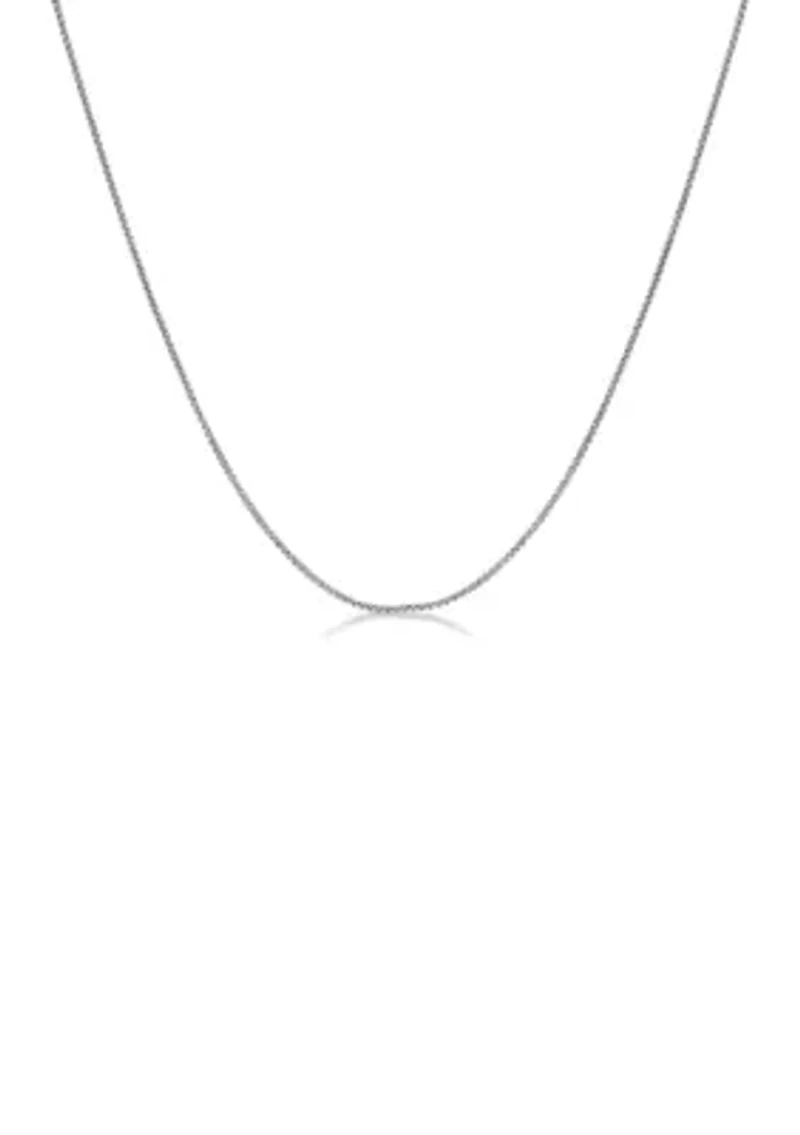 Stainless Steel Millimeter Round Box Chain Necklace