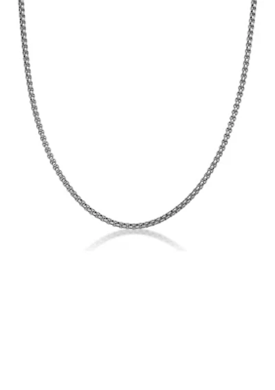 Stainless Steel Millimeter Round Box Chain Necklace