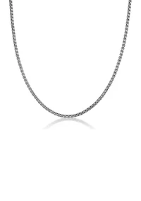 Stainless Steel Millimeter Round Box Chain Necklace
