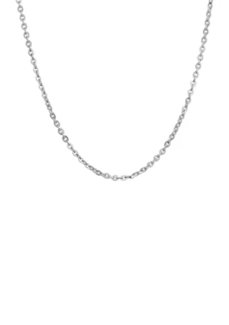 Stainless Steel 2.5 Millimeter Rolo Chain Necklace