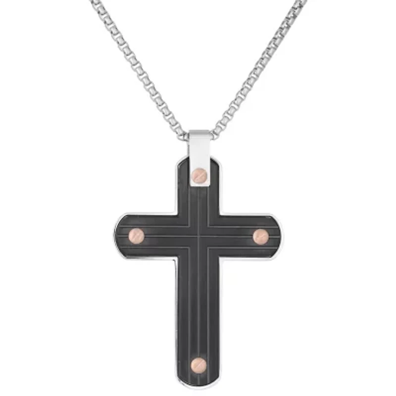 Stainless Steel Cross Pendant Necklace