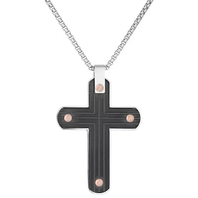 Stainless Steel Cross Pendant Necklace