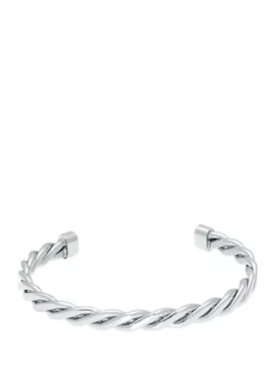 Stainless Steel Twisted Cuff Bangle