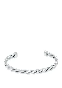 Stainless Steel Twisted Cuff Bangle