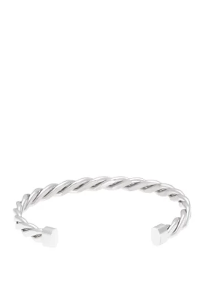 Stainless Steel Twisted Cuff Bangle