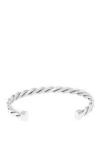 Stainless Steel Twisted Cuff Bangle