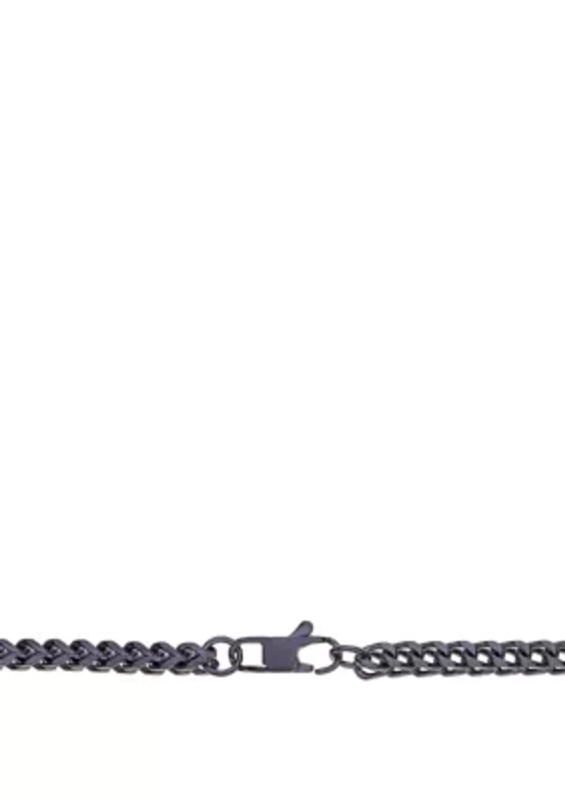 24 Inch Stainless Steel Square Wheat Necklace