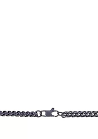 24 Inch Stainless Steel Square Wheat Necklace