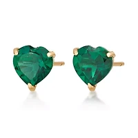 Lab Created 1.5 ct. t.w.Created Emerald Earrings in 10K Gold