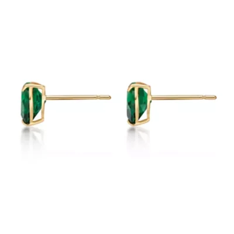 Lab Created 1.5 ct. t.w.Created Emerald Earrings in 10K Gold