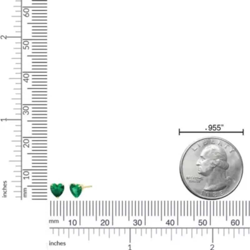 Lab Created 1.5 ct. t.w.Created Emerald Earrings in 10K Gold