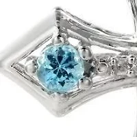 3/8 ct. t.w. Blue Topaz and Diamond Accent Cross Pendant Necklace in Sterling Silver