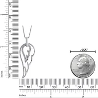 1/6 ct. tw. Diamond Accent Angel Wing Pendant in Sterling Silver