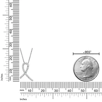 1/6 ct. tw. Diamond Ribbon Pendant in Sterling Silve