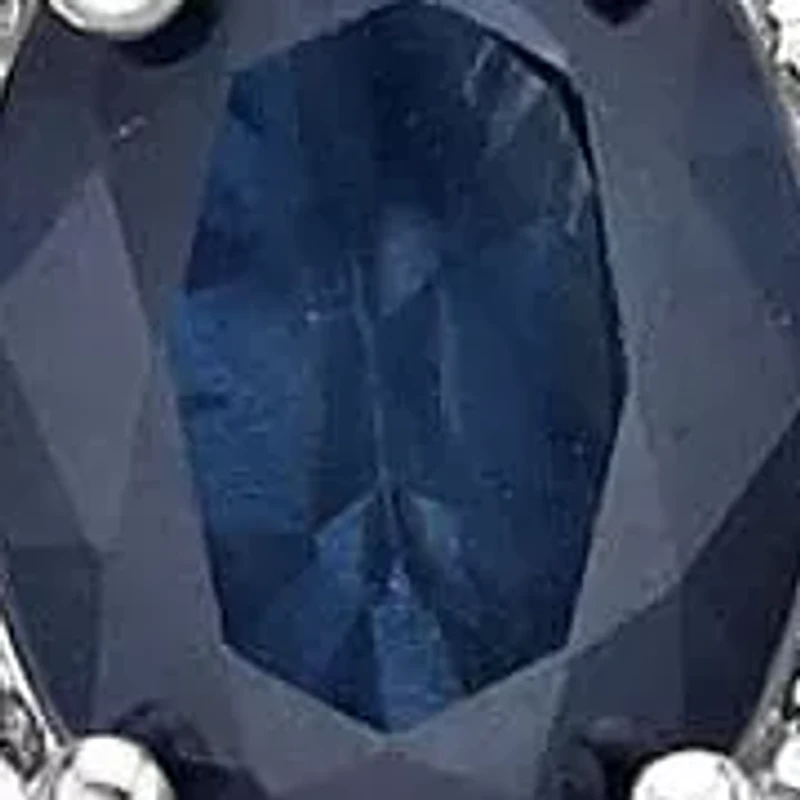 1 ct. t.w. Sapphire and 1/6 ct. t.w. Diamond Pendant Necklace in 10K White Gold