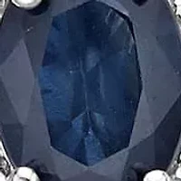 1 ct. t.w. Sapphire and 1/6 ct. t.w. Diamond Pendant Necklace in 10K White Gold