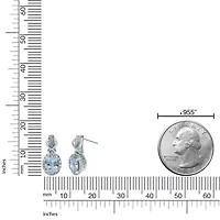 0.8 ct. t.w.Aquamarine and 0.29 ct. t.w. Diamond Earrings in 10K White Gold