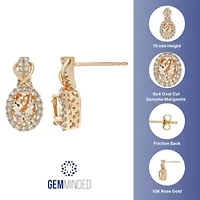 1 ct. t.w. Morganite and 0.29 ct. t.w. Diamond Earrings in 10K Rose Gold