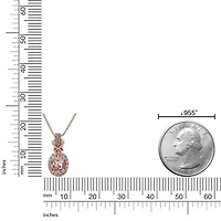 5/8 ct. t.w. Morganite and 1/6 ct. t.w. Diamond Pendant Necklace in 10K Rose Gold