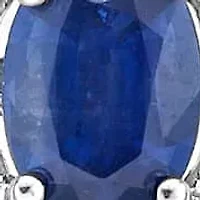 1 ct. t.w. Sapphire and 1/6 ct. t.w. Diamond Pendant Necklace in 10K White Gold
