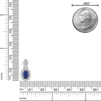 1 ct. t.w. Sapphire and 1/6 ct. t.w. Diamond Pendant Necklace in 10K White Gold