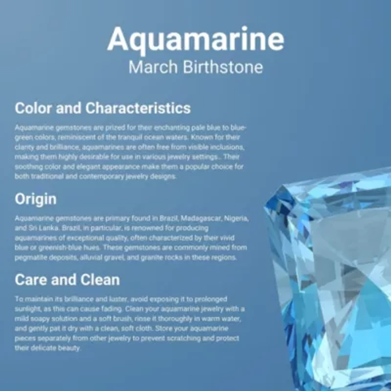 3/4 ct. t.w. Aquamarine & 1/4 ct. t.w.Diamond Halo Ring in 10K White Gold