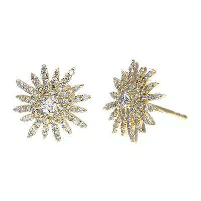 3/4 ct. tw. Diamond Startburst Stud Earrings in 14K Yellow Gold