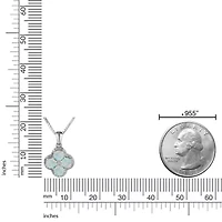 Lab Created 5/8 ct. t.w. Created Opal and 1/5 ct. t.w. Created White Sapphire Pendant in Sterling Silver