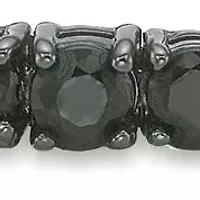 ct. t.w. Black Spinel Tennis Bracelet in Sterling Silver