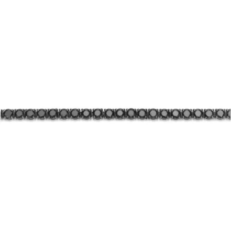 ct. t.w. Black Spinel Tennis Bracelet in Sterling Silver