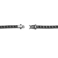 ct. t.w. Black Spinel Tennis Bracelet in Sterling Silver