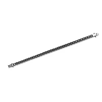 ct. t.w. Black Spinel Tennis Bracelet in Sterling Silver