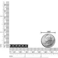 ct. t.w. Black Spinel Tennis Bracelet in Sterling Silver