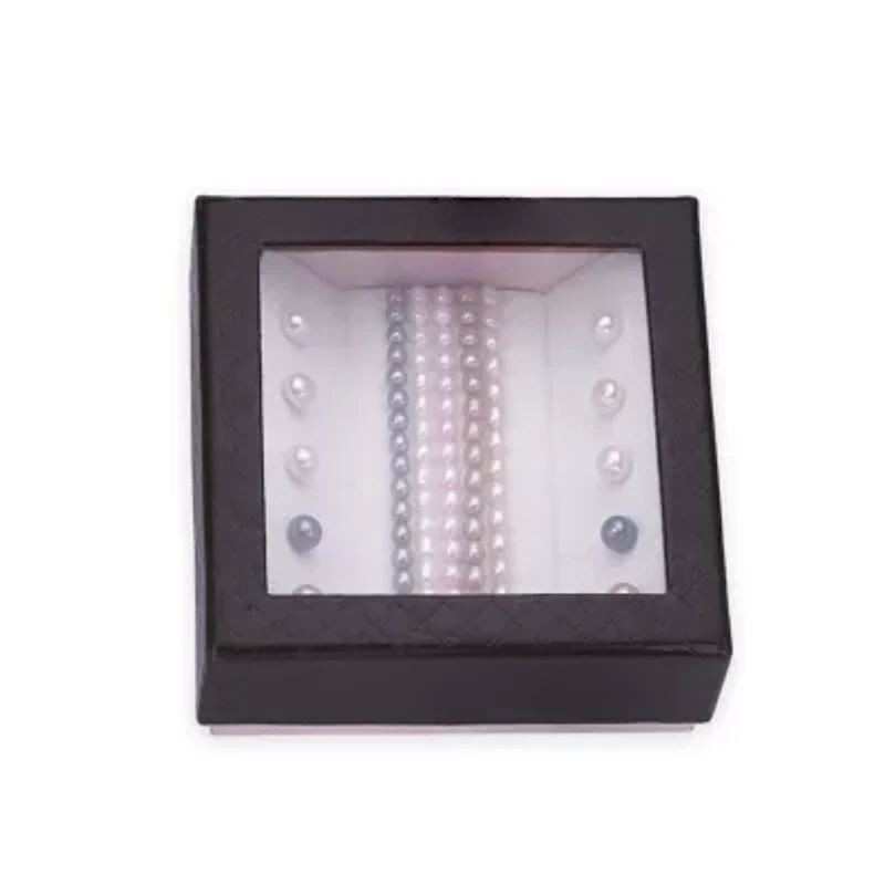 Pearl Earrings and Bracelets Box Set in Sterling Silver