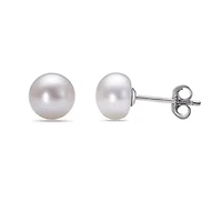 Pearl Earrings and Bracelets Box Set in Sterling Silver