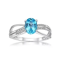 Women's White Gold Gemstone Infinity Ring