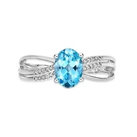 Women's White Gold Gemstone Infinity Ring
