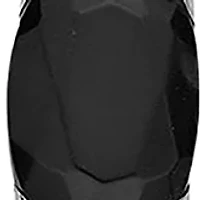 3.3 ct. t.w. Black Onyx Hoop Earrings in Sterling Silver